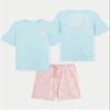 CARIBBEAN JOE Men's Pajama Sleep Set, Marlin Logo Shorts and Coral Crew Neck T-Shirt Pajamas, Lightweight Novelty PJs, X-Large view 3