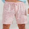 CARIBBEAN JOE Men's Pajama Sleep Set, Marlin Logo Shorts and Coral Crew Neck T-Shirt Pajamas, Lightweight Novelty PJs, X-Large view 4