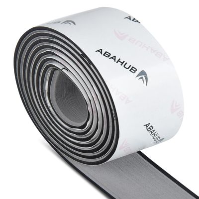 Abahub EVA Foam Boat Decking 96''x2.4'' Self-Adhesive Faux Teak Marine Flooring Sheet Traction Pad for Boats Surfboard, Gray with Black Seam Lines