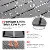 Abahub EVA Foam Boat Decking 96''x2.4'' Self-Adhesive Faux Teak Marine Flooring Sheet Traction Pad for Boats Surfboard, Gray with Black Seam Lines view 2