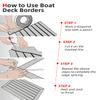 Abahub EVA Foam Boat Decking 96''x2.4'' Self-Adhesive Faux Teak Marine Flooring Sheet Traction Pad for Boats Surfboard, Gray with Black Seam Lines view 4