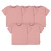 Gerber Baby Toddler 5-Pack Solid Short Sleeve T-Shirts Jersey 160 GSM, Mauve Pink, 12 Months view 1
