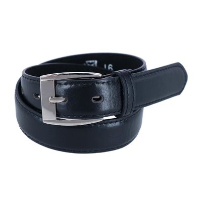 CTM Kids 1 1/8 Inch Causal Jean Belt, Medium, Black
