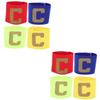 BESPORTBLE 8pcs Captain's Armbands for Boys and Girls Elastic Sports Armlets Yellow Non- Football Band for Youth Soccer Basketball
