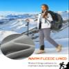 TACVASEN Snow Pants Women Hiking Water Resistant Insulated Softshell Pants Fleece Lined Ski Warm Winter Pants Light Grey L view 4