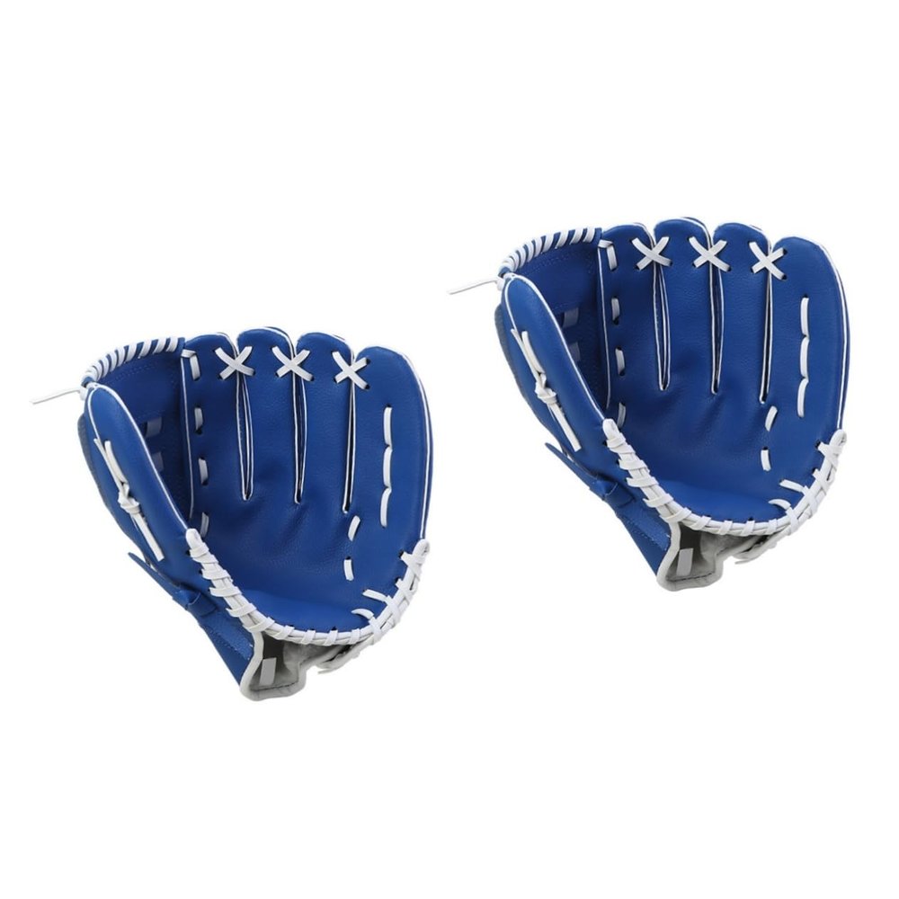 BESPORTBLE 2pcs Pu Baseball Glove Lightweight Softball Infielder Pitcher Glove Shockproof Design for Boys and Girls Breathable -Sweat Material for Training Play