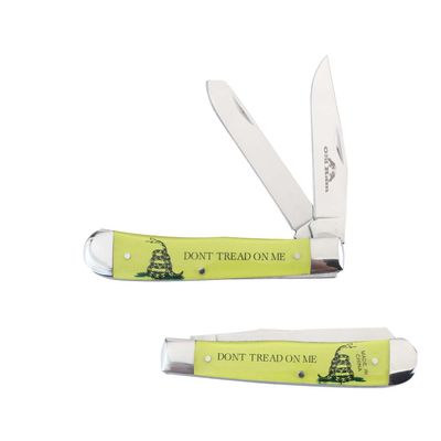 Old Ram Collection Everyday Carry Manual Folding Pocket Trapper Knife (Yellow)