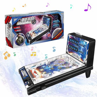 HALFS Desktop Pinball Machine Retro Arcade Electronic Super Pinball Game Mini Pinball Game for Home with Light Music and Scoreboard for Kids and Adults 274224.5cm