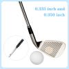2PCS Golf Clubs Head Hosel Brush, Stainless Steel Golfs Shaft Ferrules Brushes Wire Bore Hex Shank Handle Electric Drill Wire Brushes for Deeply Clean Debris Dust Glue in Golf Club Hosel Holes (2) view 4
