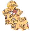 Disney Lion King Simba Timon Pumbaa Toddler Boys Waffle Knit Pullover Hoodie and Shorts Brown 3T view 1