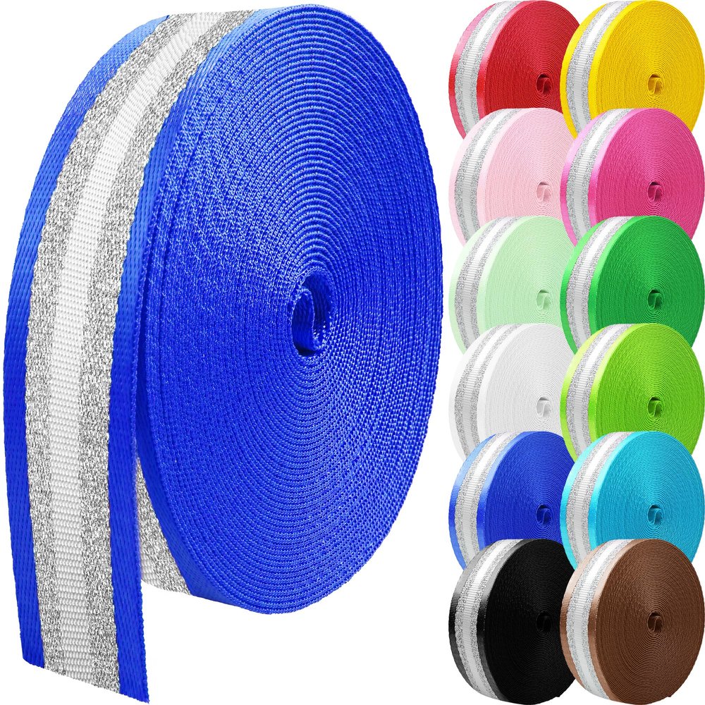 Grosun 10 Yards Nylon Webbing 1.5 inch 2 inch Webbing Straps Backpack Straps Nylon Belt for Indoor or Outdoor Gear, DIY Crafting, Handles, Luggage, Slings (Dark Blue, 1.5 inch)