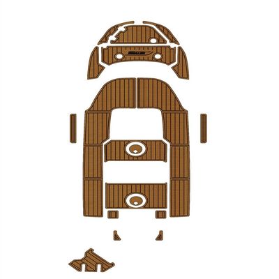 Algasan Boat EVA Faux Teak Decking Floor Compatible with 2023 Boston Whaler Montauk 17 Swim Platform Cockpit Mat Boat EVA Teak Floor Pad