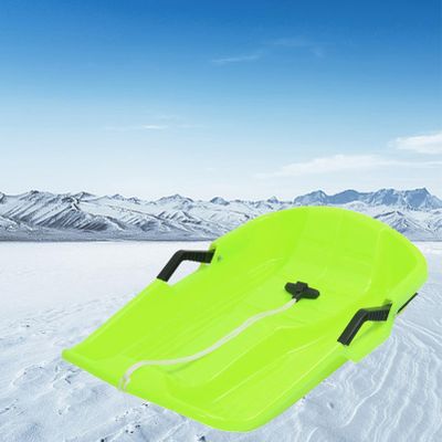 Winter Snow Sledges, Thick Wear-Resistant Sledges, Children's Sledges, Sledges with Brakes and Pull Ropes
