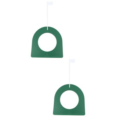 BESPORTBLE 2pcs Plastic Regulation Putting Cup Flag Golf Holes Trainer Aid Practice
