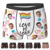 Custom Boxer Brief for Men, Custom Mens Underwear Boxer Briefs with Face, Gifts for Boyfriend & Husband Large view 1