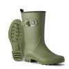 HISEA Women's Waterproof Rain Boots Wide Mid Calf Comfortable Rubber Shoes Lightweight Anti-slipping Rain Footwear for Outdoor Garden Farm Work view 1