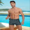 KGKE Mens-Swim-Jammers Athletic-Swimwear Quick-Dry-Shorts Durable-Team-Swimsuits - Drawstring Competition Swimming UPF50+ (Grey Camo,4XL) view 2
