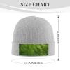 Knit Slouchy Beanie Hats for Men Women Green Plant Leaf Warm Cozy Knitted Cuffed Cap Winter Thick Ski Cap view 2