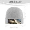 BTCOWZRV Knit Slouchy Beanie Hats for Men Women Misty Mountains Warm Cozy Knitted Cuffed Cap Winter Thick Ski Cap Gray view 2