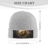 Knit Slouchy Beanie Hats for Men Women Golden Balloon Warm Cozy Knitted Cuffed Cap Winter Thick Ski Cap view 2
