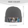 BTCOWZRV Knit Slouchy Beanie Hats for Men Women Greece Street Warm Cozy Knitted Cuffed Cap Winter Thick Ski Cap Deep Heather view 2