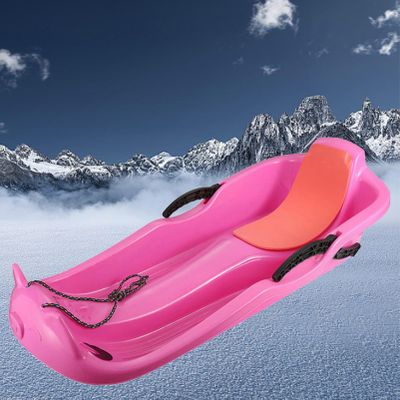 Frost-Resistant and Wear-Resistant Sledges, Two-Person Padded Sledges, Sledges with Backrests, Two-Handle Children's Sledges