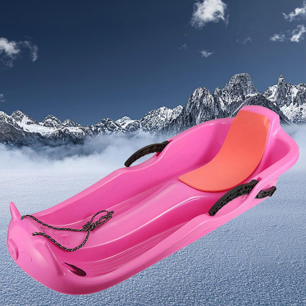 Frost-Resistant and Wear-Resistant Sledges, Two-Person Padded Sledges, Sledges with Backrests, Two-Handle Children's Sledges