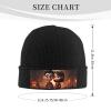 BTCOWZRV Knit Slouchy Beanie Hats for Men Women Cute Couple Warm Cozy Knitted Cuffed Cap Winter Thick Ski Cap Black view 2
