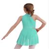 TiaoBug Kids Girls Lyrical Contemporary Modern Dance Costume Sleeveless Hater Ballet Leotard Figure Ice Skating Dress Mint Green 12 Years view 4