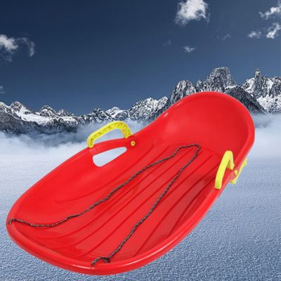 TUOYIBO Winter Tandem Sledges, Thickened Plastic Sledges, Children's Sledges, Sledges with Brakes and Pull Ropes