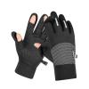 Cycling Gloves Men's Winter Running Open Finger Flap Thickened Cycling Warm Gloves 1 Pair view 1