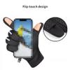 Cycling Gloves Men's Winter Running Open Finger Flap Thickened Cycling Warm Gloves 1 Pair view 3
