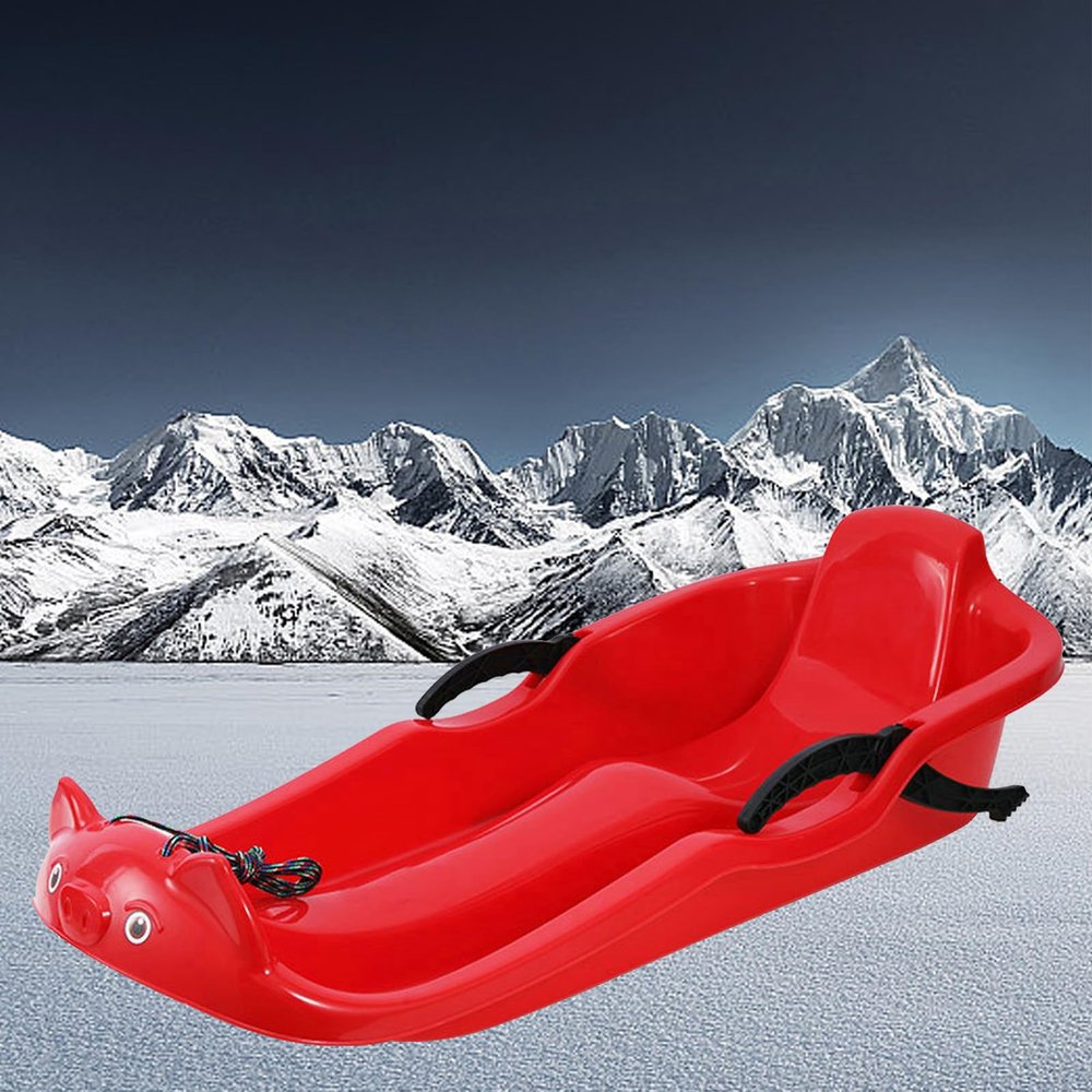 Two-Handle Children's Sledges, Frost-Resistant and Wear-Resistant Sledges, Two-Person Padded Sledges, Sledges with Backrests