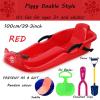 Two-Handle Children's Sledges, Frost-Resistant and Wear-Resistant Sledges, Two-Person Padded Sledges, Sledges with Backrests view 2