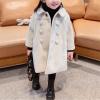 AMIMOJY Baby Girls Dress Coat Kids Winter Jackets Button Peacoat Toddler Clothes Outwear Girls Coat Small (White, 18-24 Months) view 2