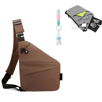 Anti Theft Travel Bag for Women,Anti Theft Travel Crossbody Bag for Women Men,Anti Theft Travel Bag,Anti Theft Bag (Coffee, Left Shoulder)