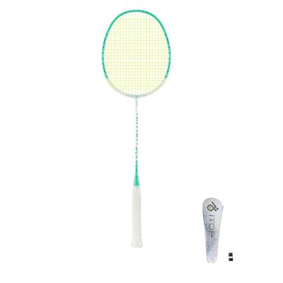 Yidome pre-Strung Carbon Fiber Badminton Racket 2.78oz Super Lightweight Badminton Racque for Outdoor Backyards Gym Park Playground Sports(Dog Light Green)