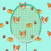 Yidome pre-Strung Carbon Fiber Badminton Racket 2.78oz Super Lightweight Badminton Racque for Outdoor Backyards Gym Park Playground Sports(Dog Light Green) view 3
