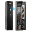 BlackSmith 5 Biometric Rifles Safe Long Gun Safe for Home Rifles and Pistols Quick Access Fingerprint Gun Cabinet Dual Alarm 2 Rifles Gun Rack Password Memory Function 16 Gauge Alloy Steel view 1