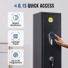 BlackSmith 5 Biometric Rifles Safe Long Gun Safe for Home Rifles and Pistols Quick Access Fingerprint Gun Cabinet Dual Alarm 2 Rifles Gun Rack Password Memory Function 16 Gauge Alloy Steel view 2