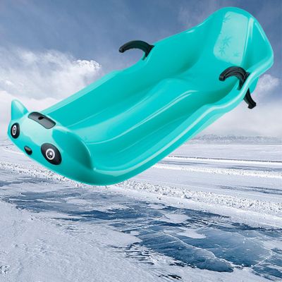 Double Thickened Sled, Double Handle Children's Sled, Anti-Freeze and Wear-Resistant Sled, Sled with Pull Rope