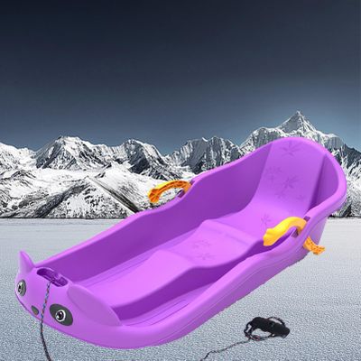 Two-Person, Two-Seater Thickened Sledges, Two-Handle Children's Sledges, Frost-Resistant and Wear-Resistant Sledges, Sledges with Pull Ropes