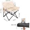 Camping Chairs, Oversized Heated Camping Chairs for Adults, Portable Heated Cushion Folding Chair with 3 Heat Levels, Lawn Chairs Folding Supports up to 420lbs,Black-66x43x43cm view 2