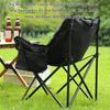 Camping Chairs, Oversized Heated Camping Chairs for Adults, Portable Heated Cushion Folding Chair with 3 Heat Levels, Lawn Chairs Folding Supports up to 420lbs,Black-66x43x43cm view 4