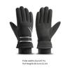 WEAREZ Winter Men's Gloves Riding Thickened Warm Winter Ski Gloves Touchable Black, 1 Pair, Universal size view 2
