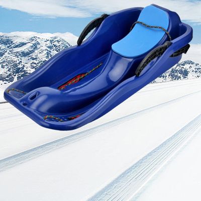 Children's Sledge, Thickened Double Sledge, Multi-Coloured Plastic Sledge, Sledge with Backrest