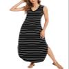 Arolina Maxi Dress for Women Tropical Summer V Neck Sleeveless Split Long Beach Dresses Casual Loose Sundress with Pockets view 2