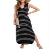 Arolina Maxi Dress for Women Tropical Summer V Neck Sleeveless Split Long Beach Dresses Casual Loose Sundress with Pockets view 3