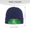 BTCOWZRV Knit Slouchy Beanie Hats for Men Women Green Lake Warm Cozy Knitted Cuffed Cap Winter Thick Ski Cap view 2