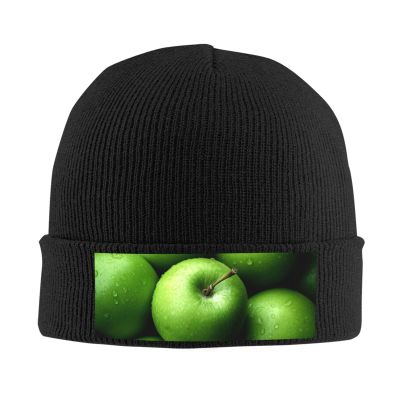 BTCOWZRV Knit Slouchy Beanie Hats for Men Women Green Fruit Warm Cozy Knitted Cuffed Cap Winter Thick Ski Cap